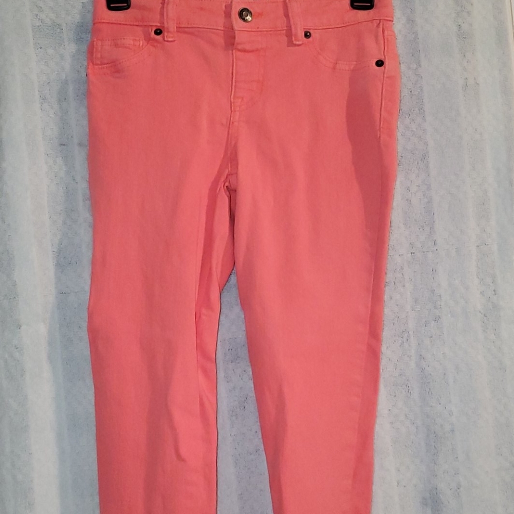 Hot pink skinny jeans